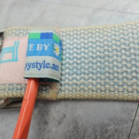 Preppy Belt Womens Size Medium Metal D Ring Buckle Porch Chair Canvas Webbed Y2K - Picture 13 of 16